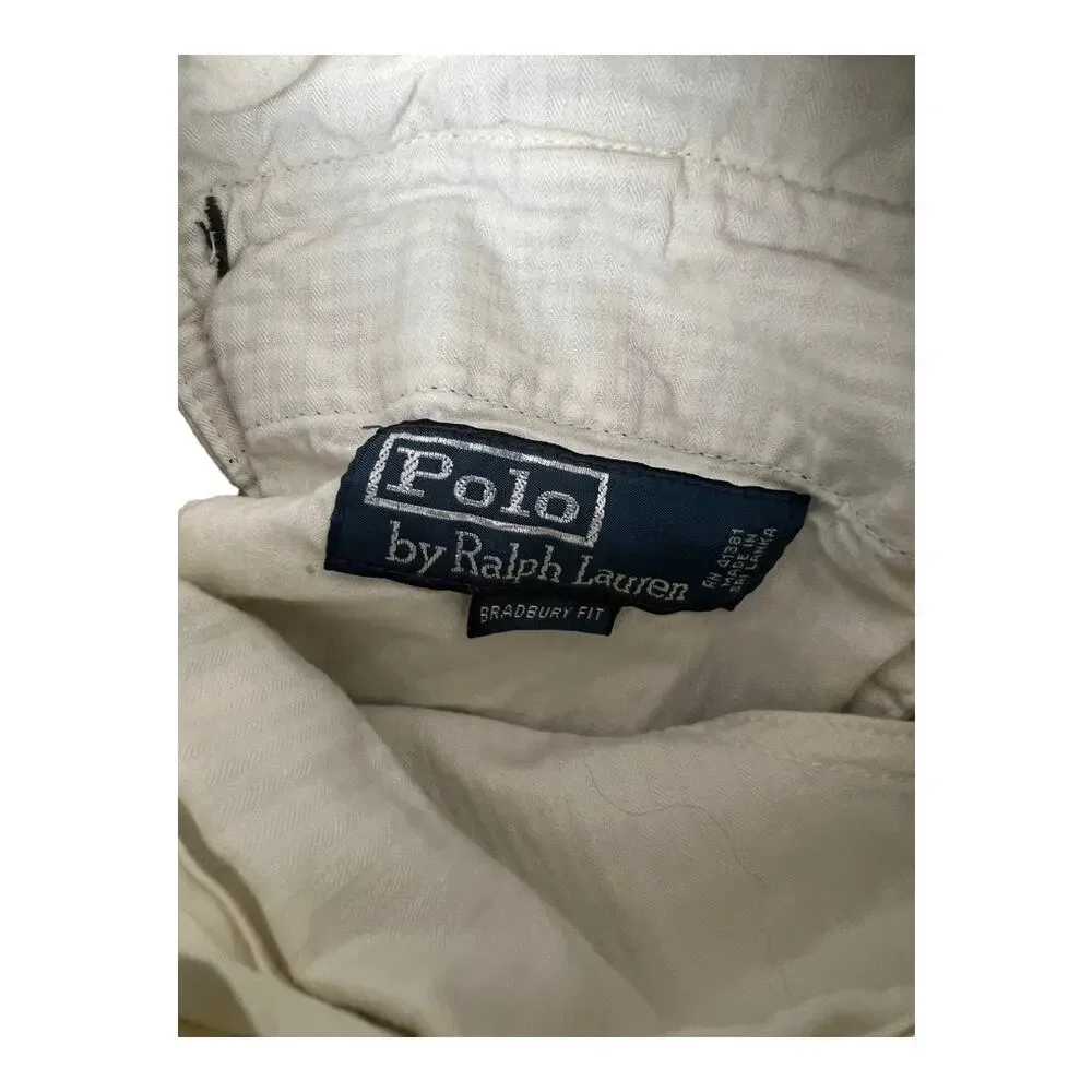 Polo Ralph Lauren Mens Seersucker Golf Shorts Bradbury Fit sz 40 striped